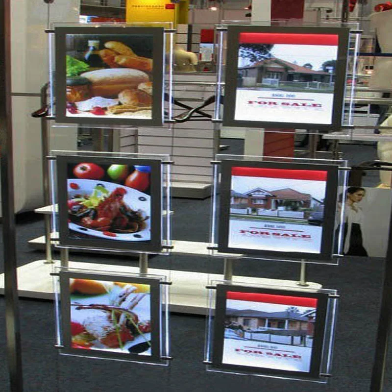 (Pack/10units) A3 Double Sided Backlit Estate Agent Displays and Rod Hanging Retail Window Displays Systems for Real Agencies (Pack/10units) A3 Double Sided Backlit Estate Agent Displays and Rod Hanging Retail Window Displays Systems for Real Agencies