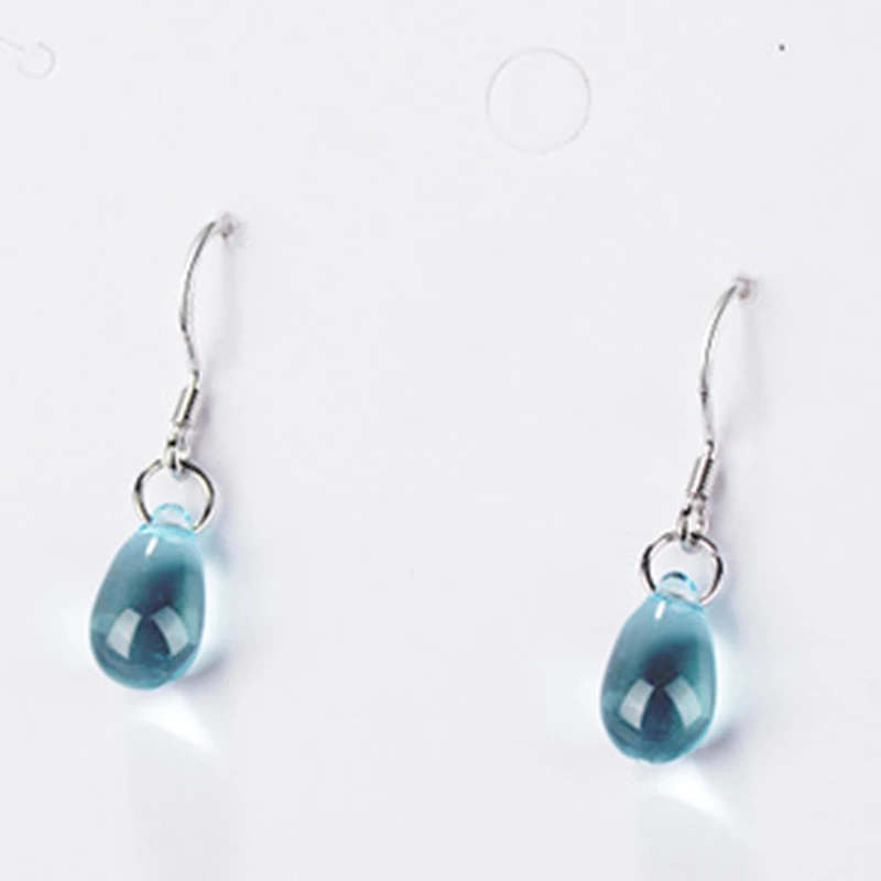

Literary Artificial Blue Crystal Water Drop Earrings For Women Earrings