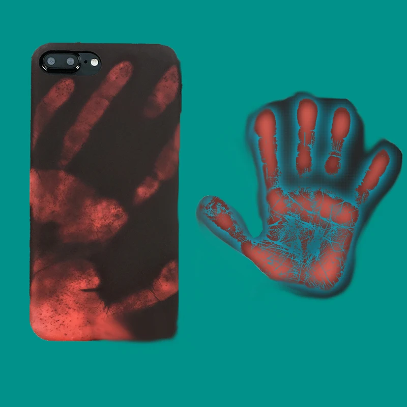 Новая мода термальность сенсор чехол для iPhone X 7 Plus 6 6s плюс 8 P тепла индукции