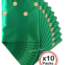 10 пачек/Лот 20 штук изумрудно-зеленый Африканский sego головной убор геле и Ipele платок головной убор обертывание с бисером аппликации