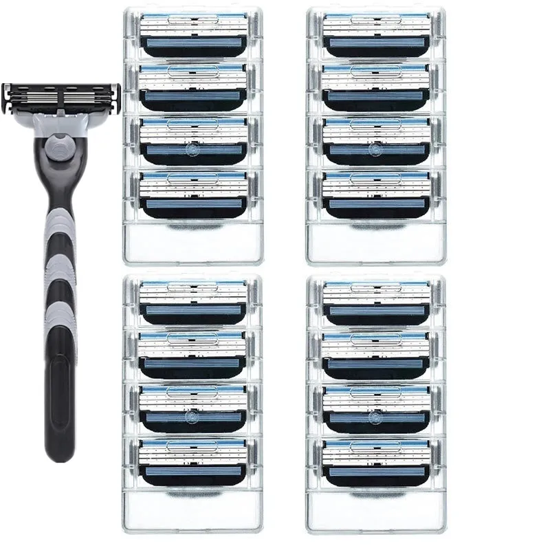 

1 Holder+N Razor Blade Men Face Care 3 Layers Razor Blades Replacement Blades Male Manual Razor Blades
