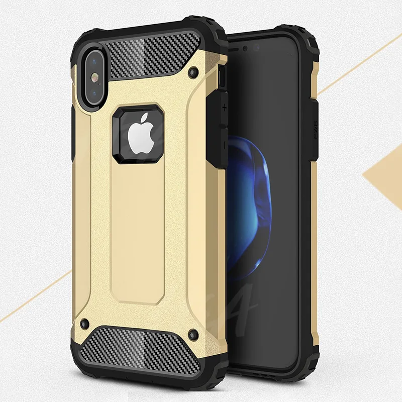 Koop H amp; EEN Luxe Armor Telefoon Case Voor iPhone X 8 6 6 s 7 Plus Siliconen Rubber Shockproof Back cover Voor iPhone 7 8 Plus X Case Cover