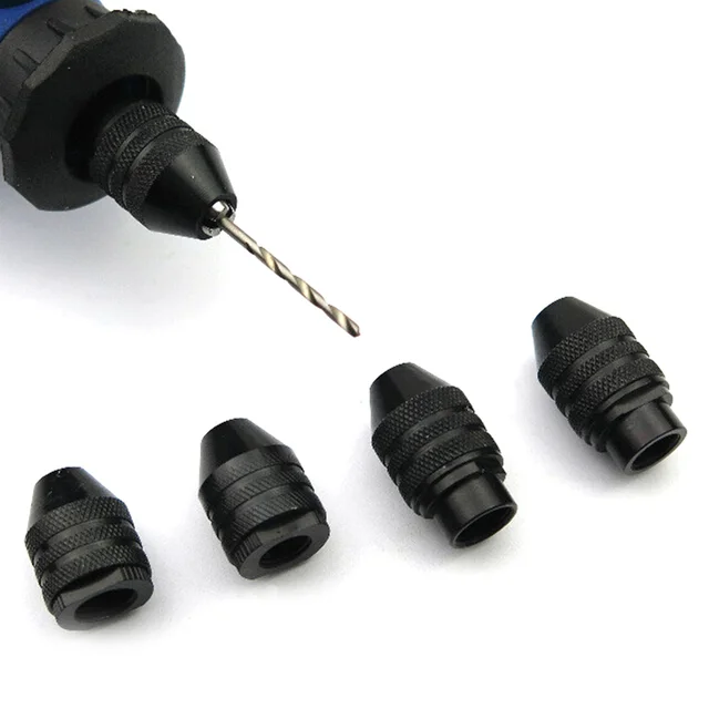 4 types Multi Chuck Keyless For Dremel Rotary Tools 0.3 3.2mm Keyless Drill Bit Chucks Adapter