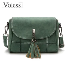 Новое поступление женские сумки модные женские сумки через плечо с кисточками Высококачественные мягкие женские Сумки из искусственной кожи клетчатые женские сумки