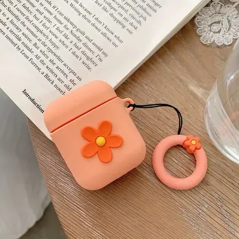 

Fashion Cute Flower Soft Silicone Protective Cover Shockproof Case Skin for Airpods 1/2 Charging Box