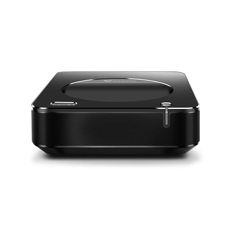 WOWOTO Black Short focus Projector 600 Lumens Large memory Home Commercial Mini pico projector Electric focusing Projector