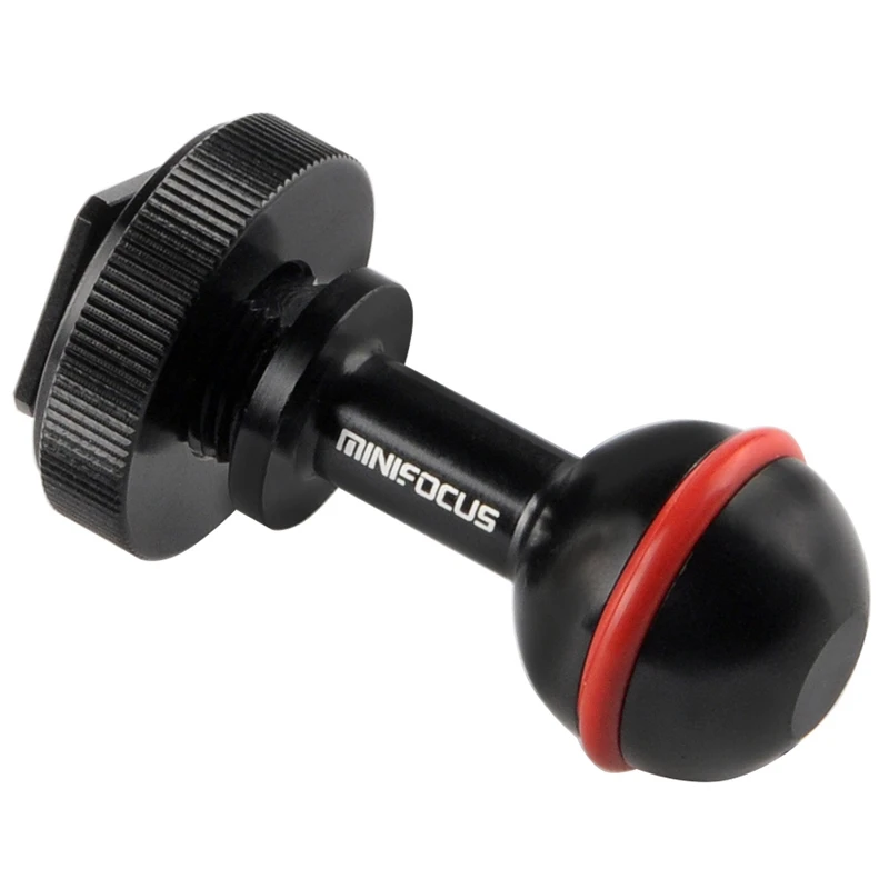 

Diving Cold Shoe 1 Inch Ball Mount Head Base Adapter Connector For Underwater Camera Waterproof Housings Case Video/Flash/Stro