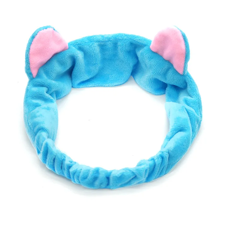 Blue Новинка, мягкий бантик из кораллового флиса с надписью OMG для женщин и девочек, милый держатель для волос, повязки для волос, головные уборы, аксессуары для волос - Цвет: Blue