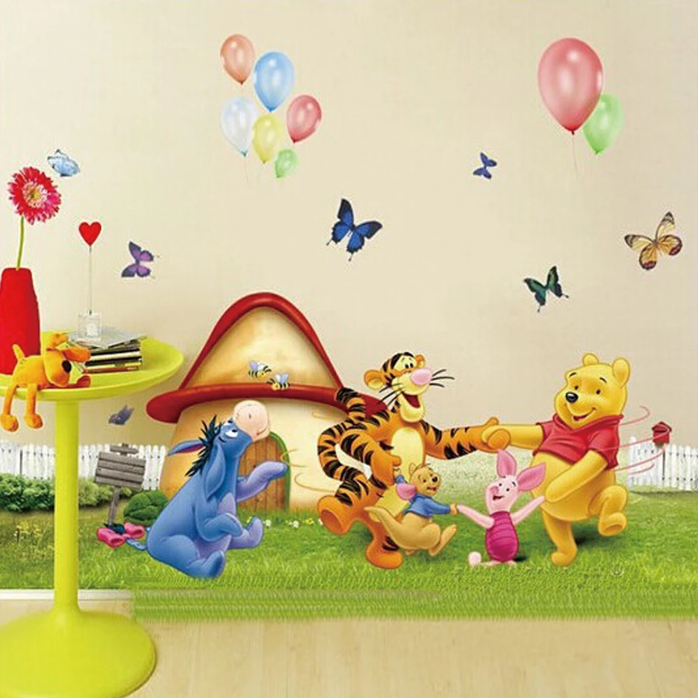 Alta qualità carta da parati del fumetto pooh acquista a basso ...