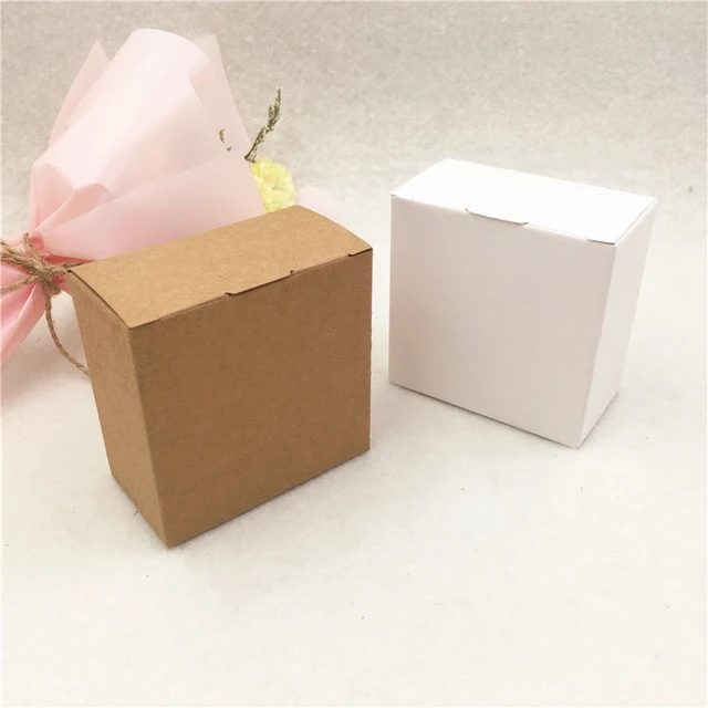 DIY El Yapımı Hediye kutuları Kraft Kağıt Hediye kutusu Boş Ambalaj Karton  Kutu için Süsler/Aksesuar/Takı 50 adet/grup - AliExpress