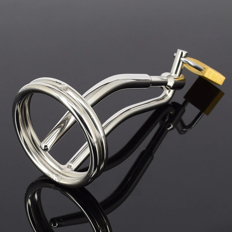 Penis Ring Chastity Urethral Sounding Rod Urethra Toy Lockable Chastity 