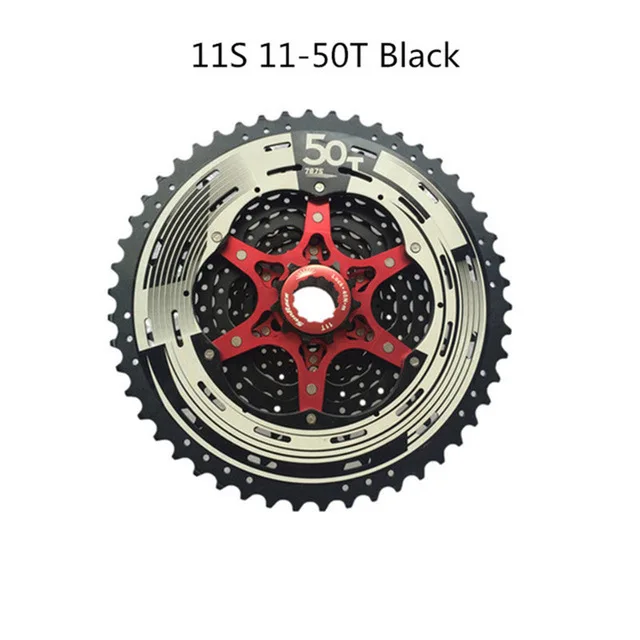 Sunracing 8 S/9 S/10 S/11 S/12 S 11-28 T/11-50 T горный велосипед полный спектр маховика - Цвет: 11S11 50T Black Red