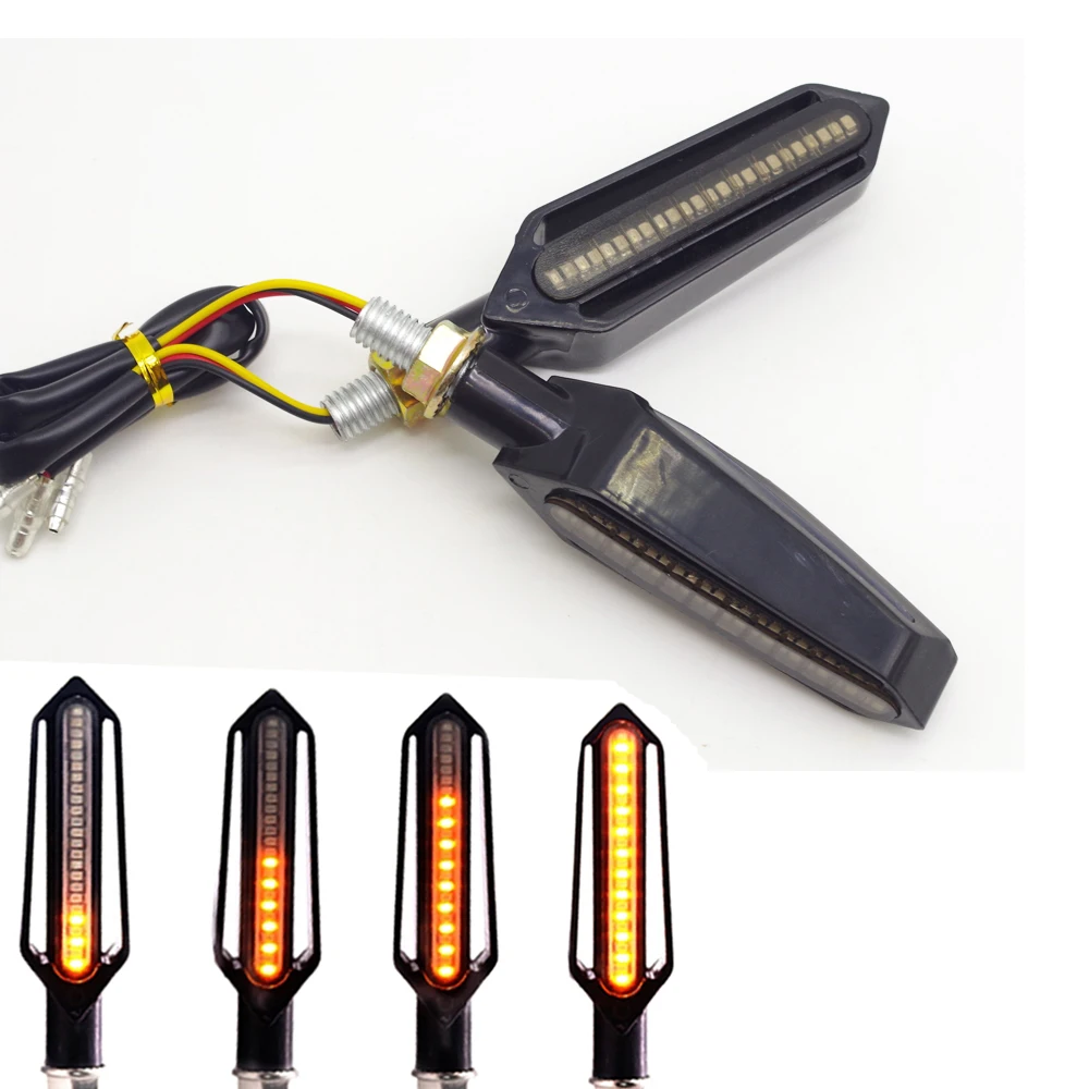 

Flowing motorcycle turn signal lights LED Amber Indcator Lamp Blinker Flasher FOR Yamaha xjr 1300 drag star triumph speed triple