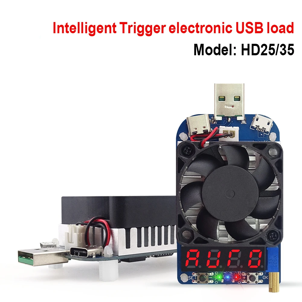 Триггер HD25 HD35 QC2.0 QC3.0 Электронный USB резистор нагрузки тестер разряда батареи