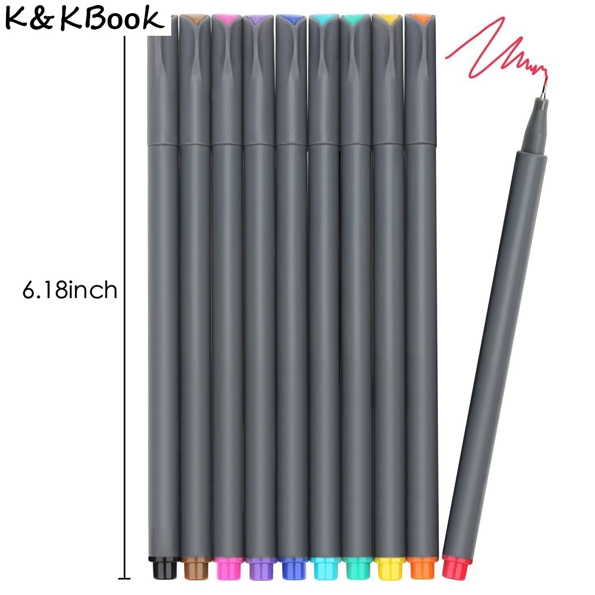 K& KBOOK 24 цвета 0,38 мм Fineliner ручки Сверхтонкий художественный маркер ручка Ассорти чернил на водной основе Эскиз маркер для рисования