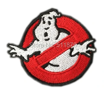 

Ghostbusters No Ghosts Logo Screen Accurate Embroidered Iron on Patches clothes stickers Badge Applique cosplay dropship