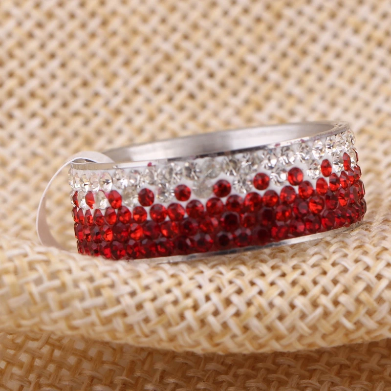 H: HYDE модное кольцо из нержавеющей стали для женщин 5 ряд линий кристалл красный синий черный цвет вечерние женский цветок украшения для пальцев