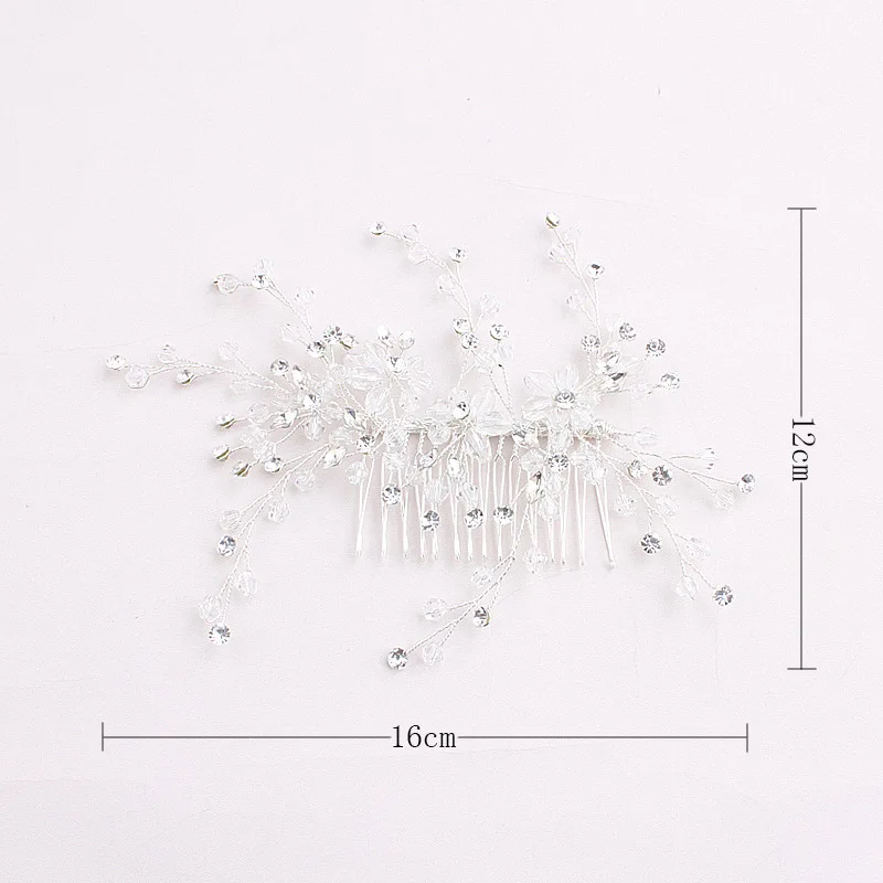 1 шт. заколка гребень для невесты с кристаллами|bride hair clip|bridal combclip barrette |