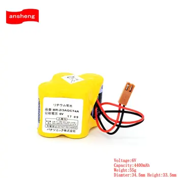 

20 packs New Original BR-2/3AGCT4A 6V PLC BR-2/3AGCT4A lithium battery with Black plug A98L-0031-0025 A06B-6114-K504