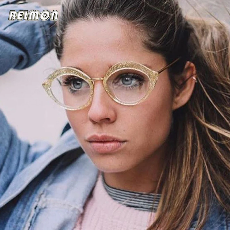 

Fashion Spectacle Frame Women Eyeglasses Computer Prescription Optical For Female Vintage Eyewear Clear Lens Glasses Frame RS470