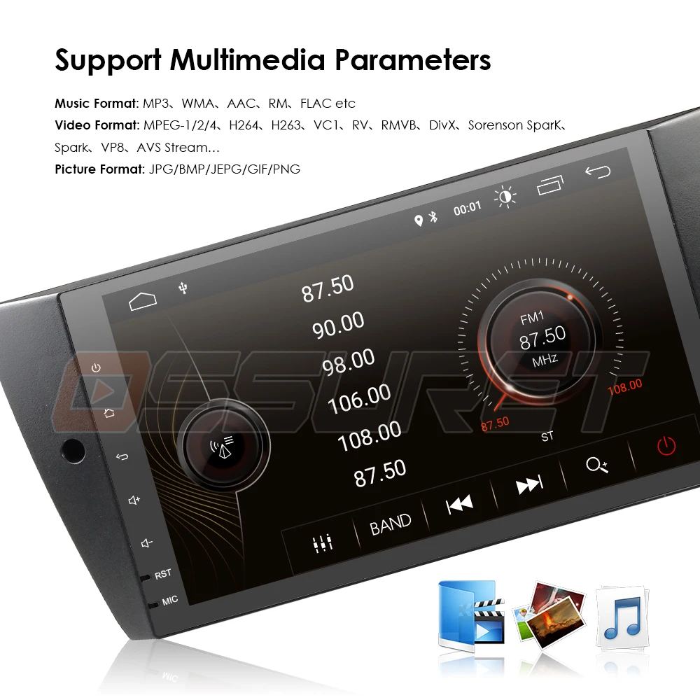 Sale 1 Din Android 9.0 QUAD core 9 Inch Car GPS stereo For BMW E90 E91 E92 E93 2006-2012 EQ SWC 1080P OBD2 TPMS  DTV-IN Free Camera 18
