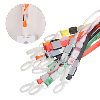 

10PCS Neck Strap Lanyard Safety Breakaway For ID Name Badge Holder Keys Metal Clip School Office Supplies