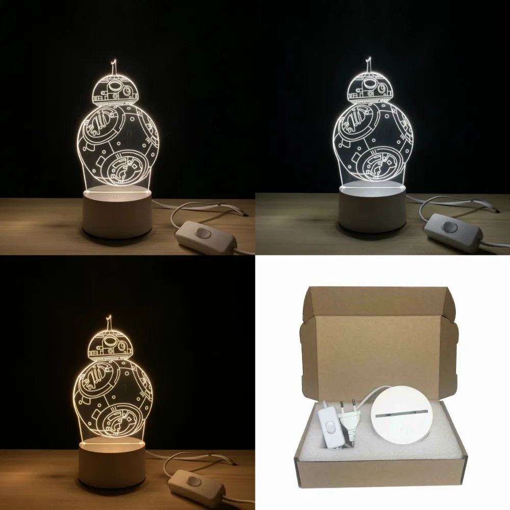 Star Wars Yoda BB-8 Darth Vader Stormtrooper 3D Lamp Table LED USB Creative Gifts Night Light Table RGB Kid Toys Bedroom Decor Star Wars Yoda BB-8 Darth Vader Stormtrooper 3D Lamp Table LED USB Creative Gifts Night Light Table RGB Kid Toys Bedroom Decor