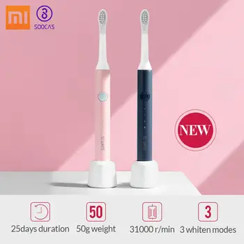 

Xiaomiyoupin SO WHITE IPX7 Waterproof Sonic Electric Toothbrush Oral Care Adult Ultrasonic Automatic Mijia Tooth Brush New Hot
