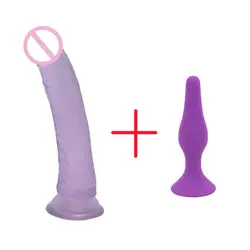 YEMA 2 шт./компл. Силиконовые Большой фаллоимитатор, реалистичный пенис с присоской Анальная пробка взрослых Секс игрушки для женщин пары