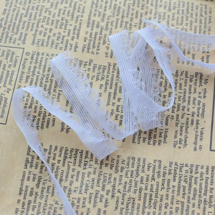 30 meter/lot 1cm 0.39&quot width light purple stretch elastic ruffled mesh tapes lace trim ribbon G23Q266P1218G | Дом и сад