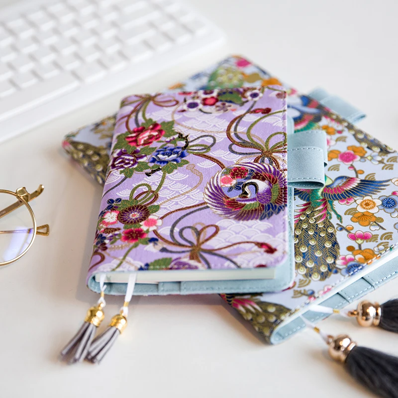 

MIRUI Japanese Fabric Antique Cover Refillable Notebook Cover Bullet Journal For Hobonichi Lined/Grid/Blank/Planner Refill A5 A6