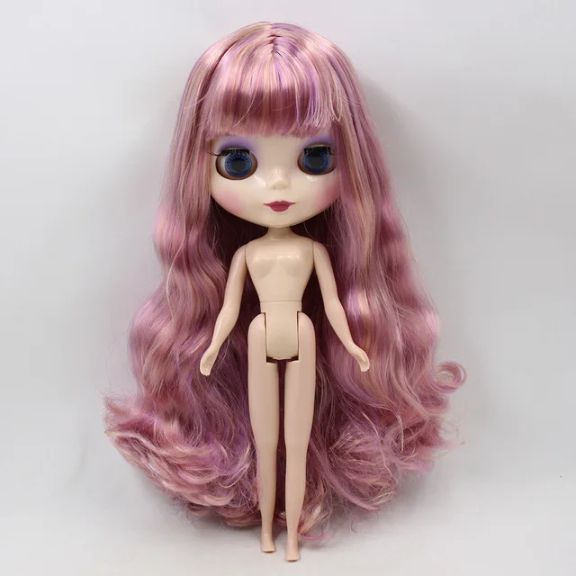 Фабрика blyth кукла BL22407216 фиолетовый микс каштановые волосы нормальный обычный тело подарок игрушка - Цвет: normal doll