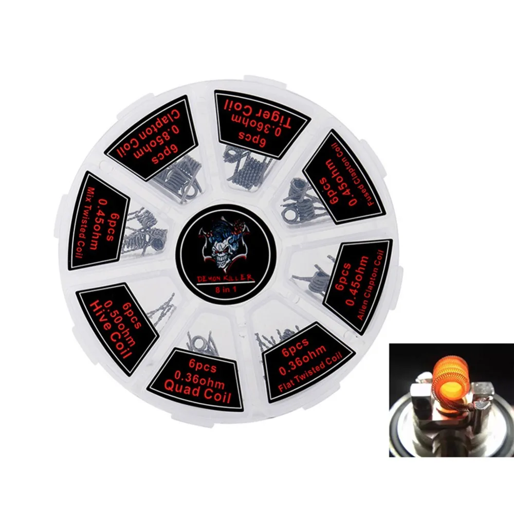 Organic Cotton Prebuilt Coil Kit Vape Cotton Twisted Alien Clapton Heating Wire for Electronic Cigarette RBA RDA DIY Tools Set Organic Cotton Prebuilt Coil Kit Vape Cotton Twisted Alien Clapton Heating Wire for Electronic Cigarette RBA RDA DIY Tools Set
