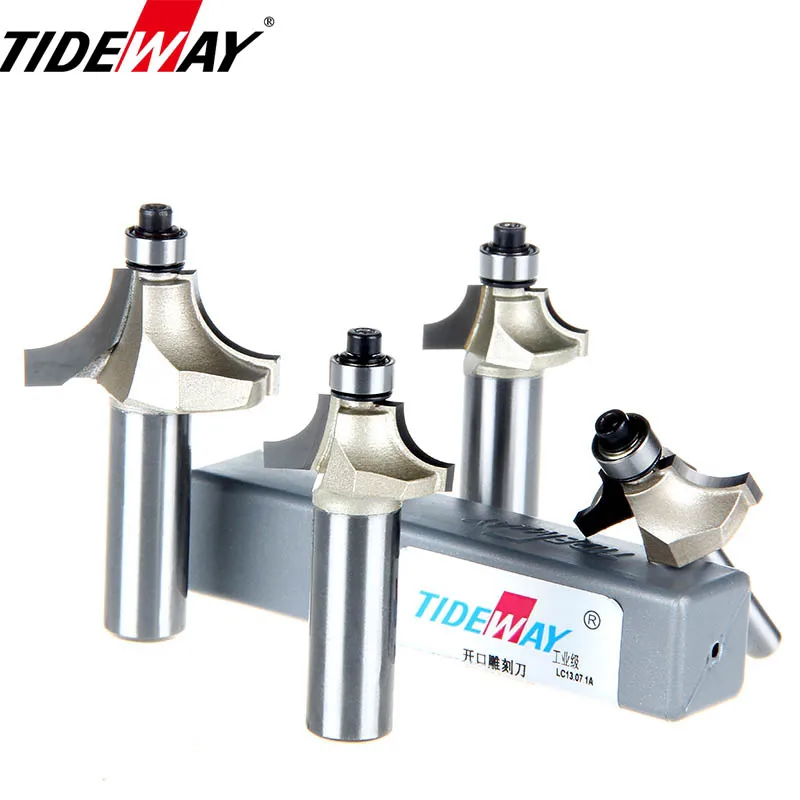 TideWay TideWay Round Over Edging Router Bit Woodworking Cutter 1/4 1/2 ...