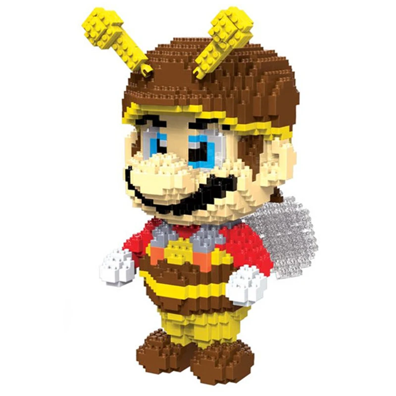 

HC Big size Super Mario TOM Mini Blocks Stitch Micro blocks DIY Building Toys Cute Cartoon Juguetes Auction Figures Kids Gifts