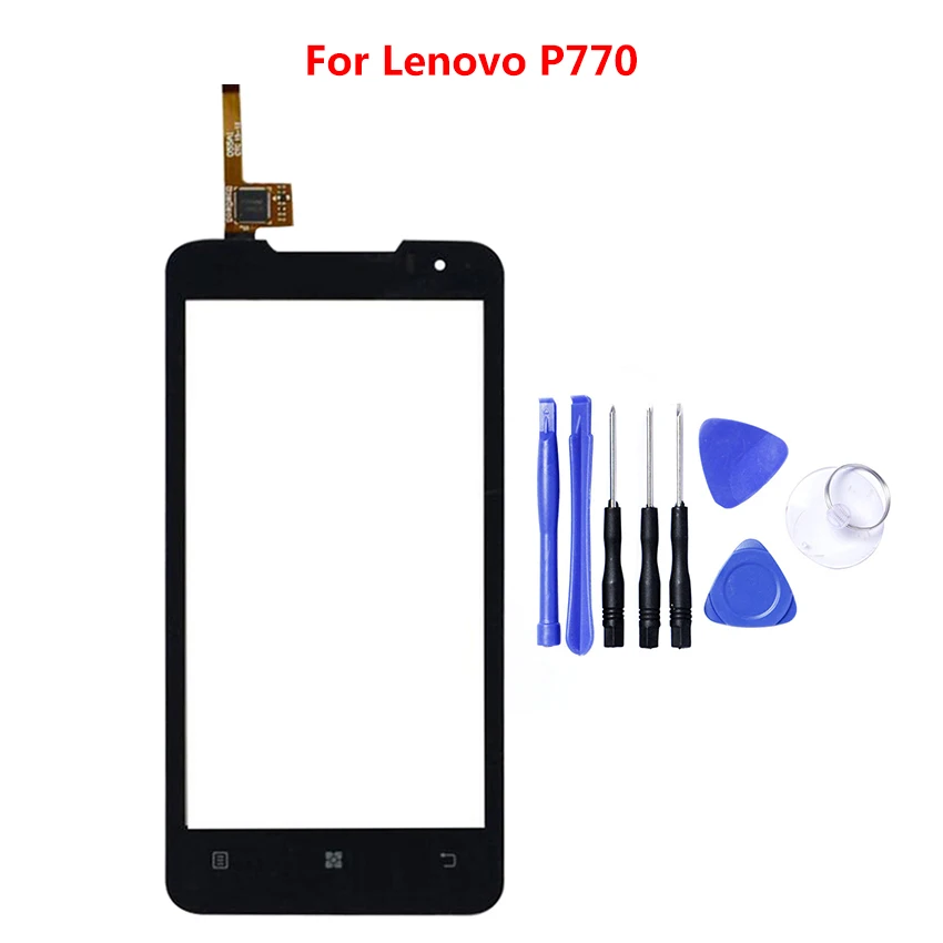 

Touch Screen Digitizer For Lenovo P770 Sensor TouchScreen Front Glass Touch Panel Window Lens Sensor Adhesive With Tools
