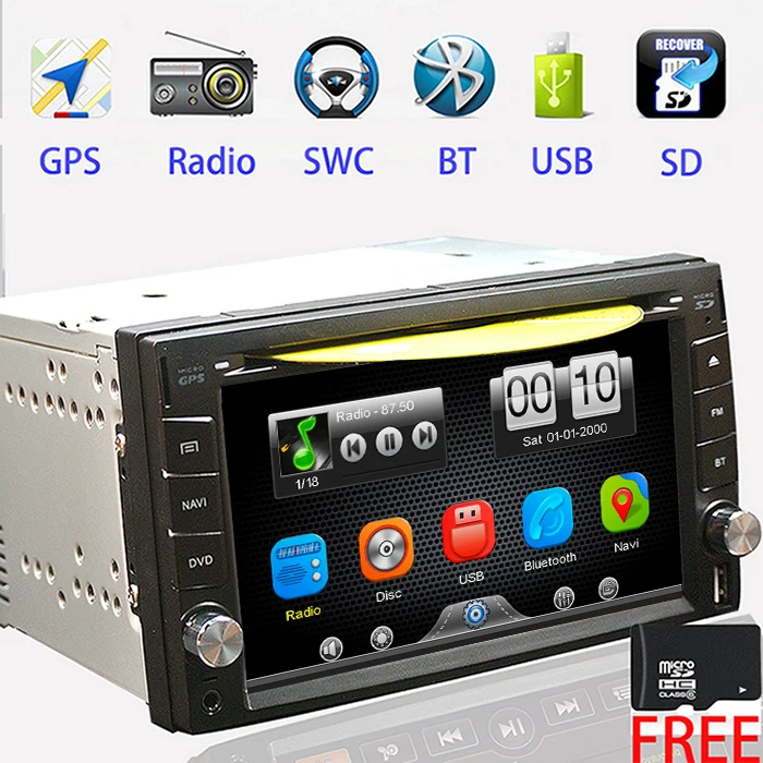 Автомобильный dvd-плеер gps радио Bluetooth 2din универсальный для X-TRAIL Qashqai x trail juke для nissan стерео радио Bluetooth SWC USB/SD