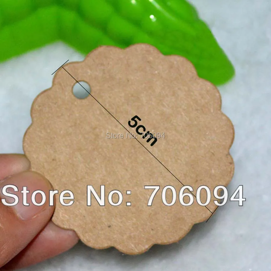 

1000pcs/lot,350g Round Kraft Blank Hang Gift tag,DIY Swing tag,Dia.5cm Table Number cards custom logo tag extra cost