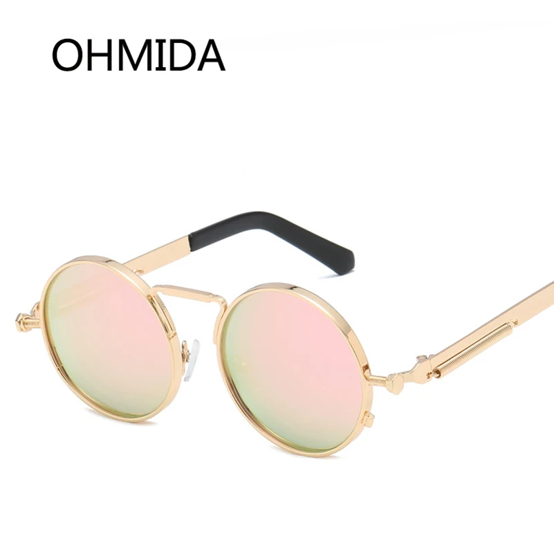 Солнцезащитные очки OHMIDA Круглые в стиле стимпанк мужские ретро поляризационные