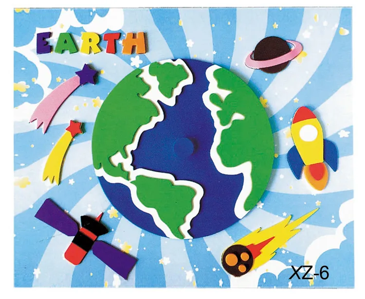 Diy разноцветная Губка наклейки милый мультфильм шаблон головоломки Рисунок игрушечные лошадки для маленьких детей забавные EVA ручной работы