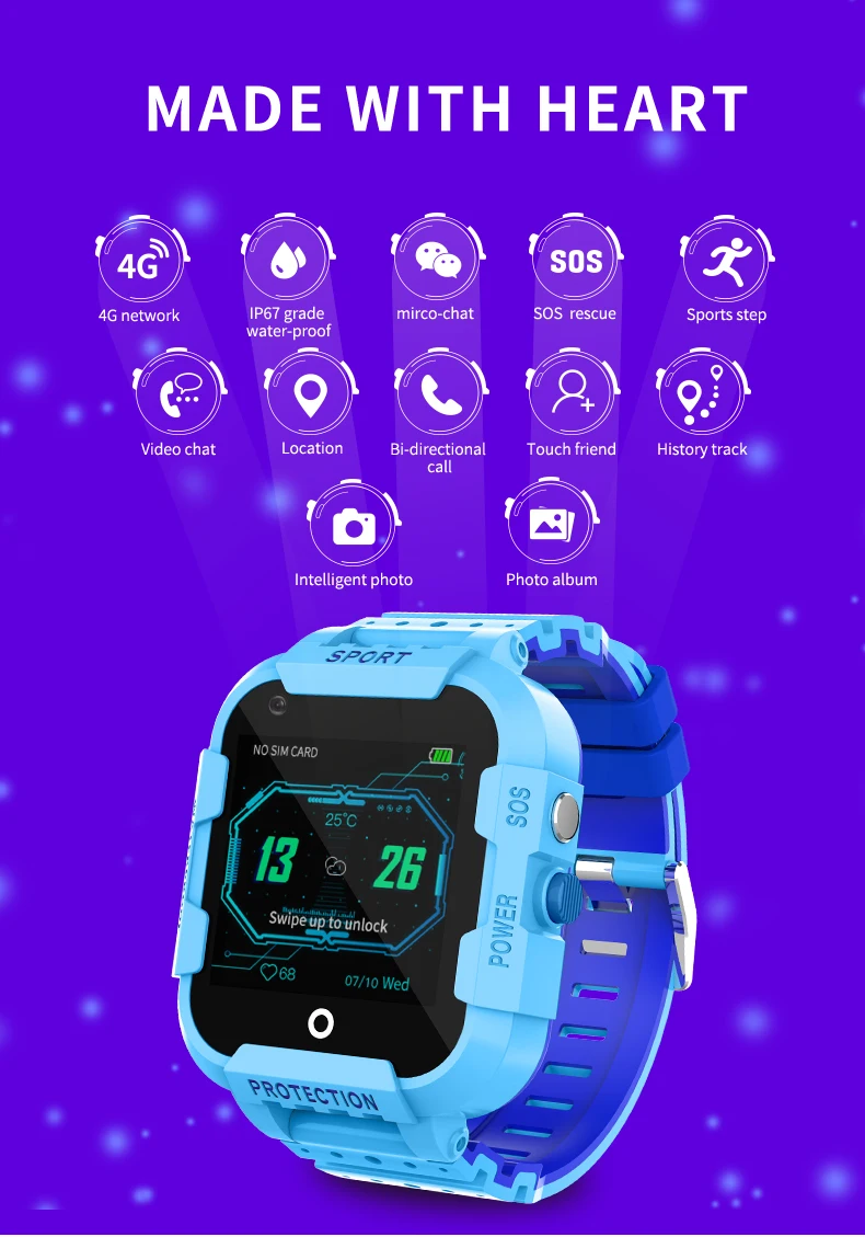 4G Смарт часы детские gps трекер часы водонепроницаемые IP67 видео Вызов gps LBS Wi-Fi расположение SOS Вызов Детские умные часы подарок DF39