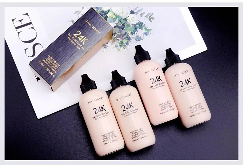 Бренд MAYCHEER 24K увлажняющая косметика/основа Увлажняющая контроль масла осветляет кожу и стойкий макияж натуральный гладкий и нежный