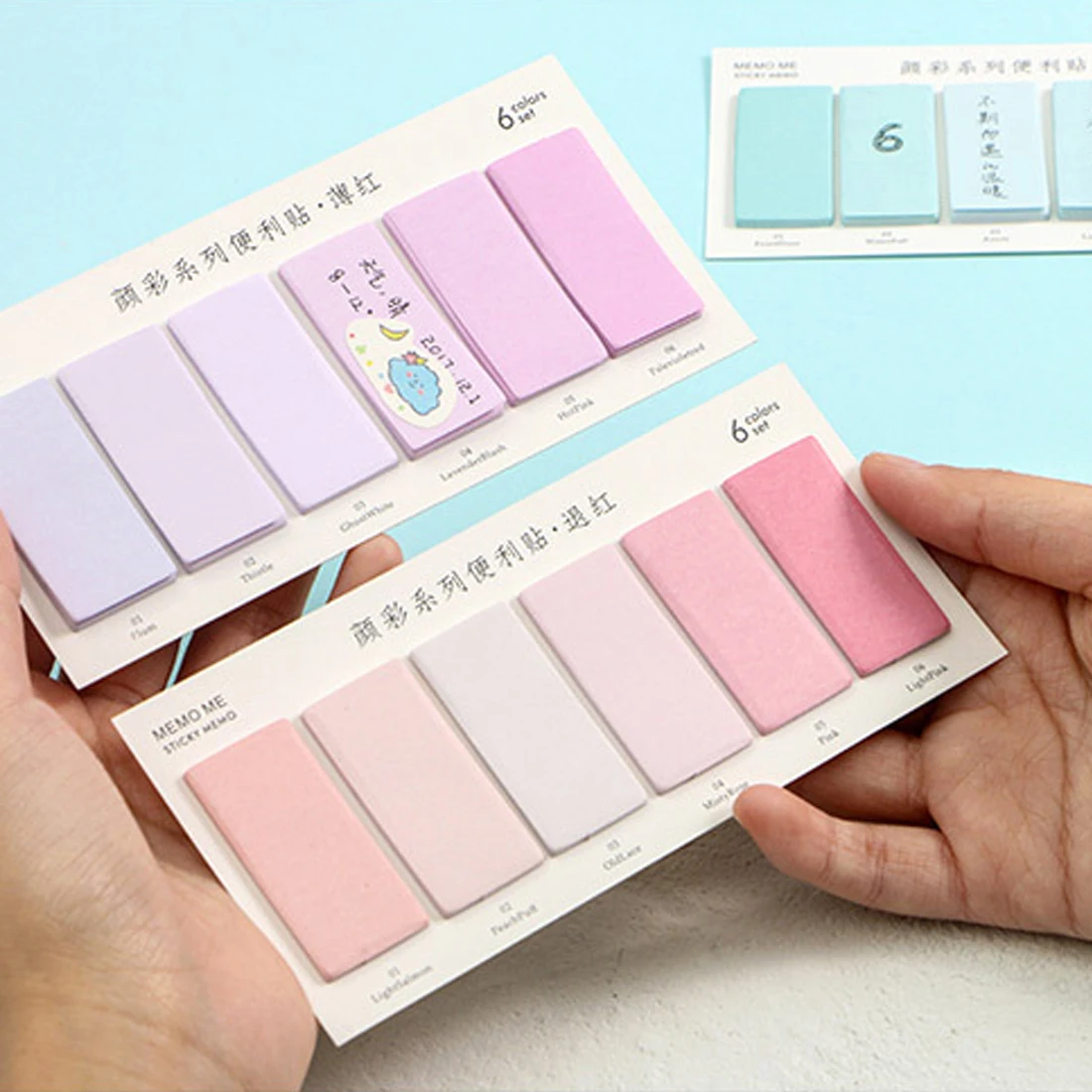 

Adorable 6 Colors Available Message Note Sticker Desk Sticky Note Bookmark Page Flag Office Supplies