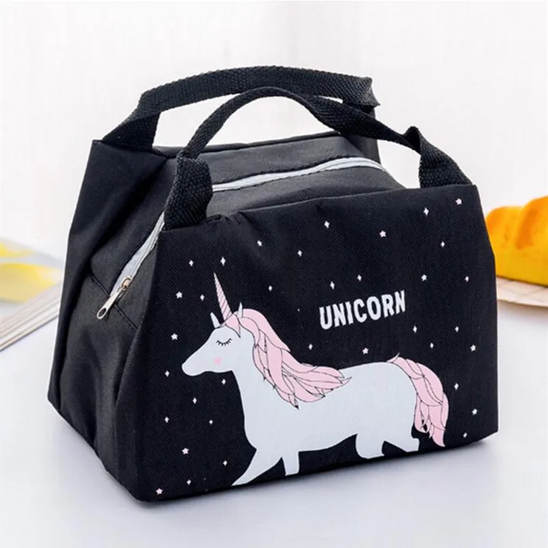M537 Cartoon Food Lunch Bag Animal Cat Unicorn Fox Printing Outdoor