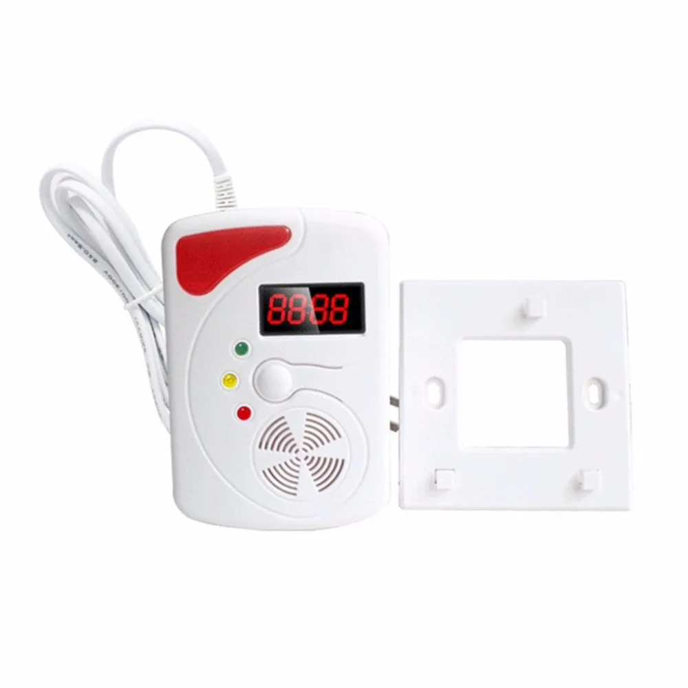 

High Sensitivity Smart Voice Gas Leakage Detector Digital Display LPG Detecting Device Home Kitchen Security Alarm Sensor