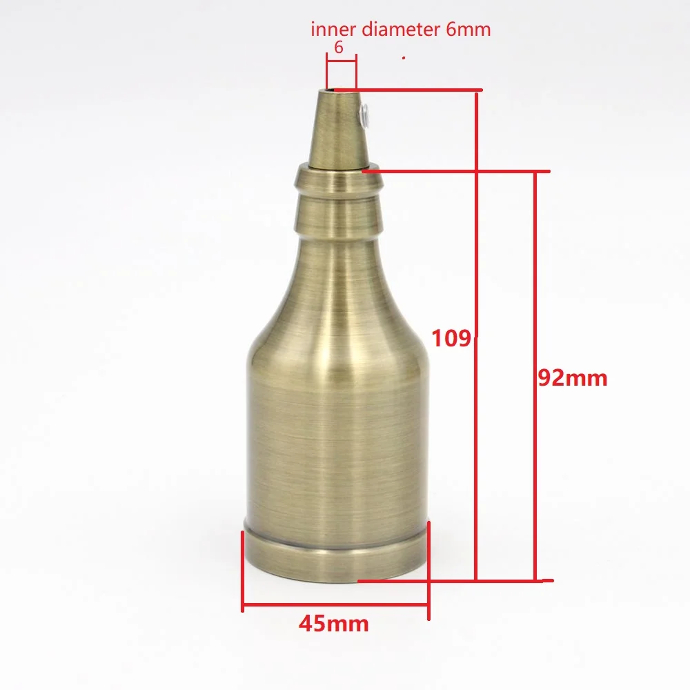 2 шт. Ретро патрон лампы E27 форма бутылки металлический винтажный подвесной светильник фитинги для украшения бара