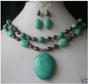 

Charming 12MM Turquoise round beads Necklace Long Fashion Free shipping n-013