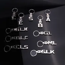 Брелок для ключей, новинка, для Mercedes Benz A B C E S R GL, брелки SLK GLK CLS GLC ML GLE, 3D автомобильный брелок, металлический брелок для ключей, кольца