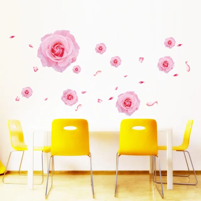 Buy Pink Rose Petals Wall Decal Sticker Pink Rose Wall