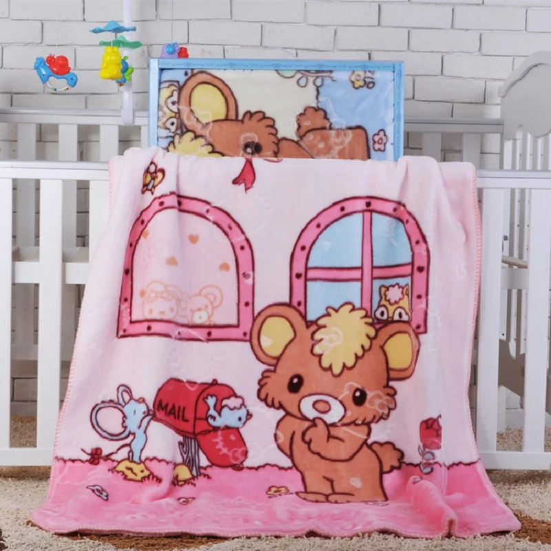 

2019 Spring And Autumn Baby Cloud Blanket Double Thickened Newborn Cartoon Blanket Double Sided Printed Blanket Embossed